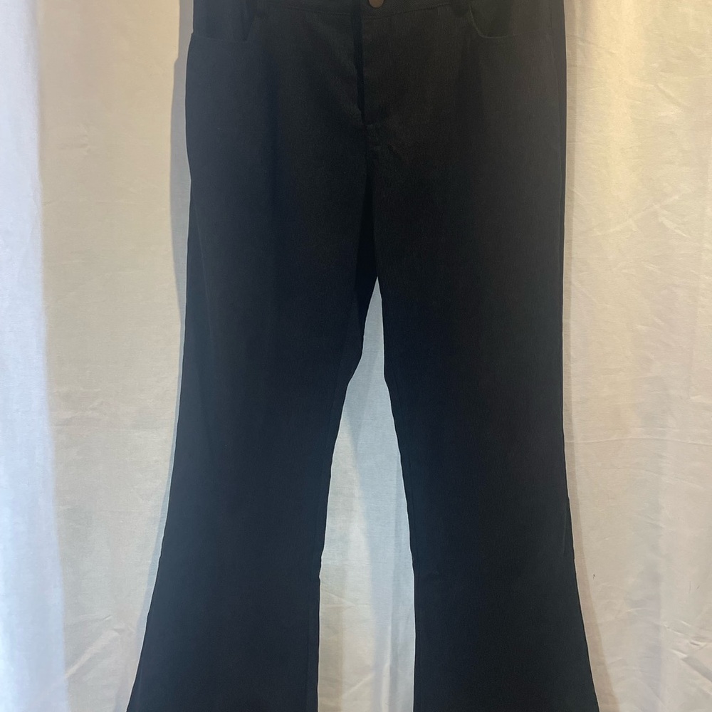 Black Flared Corduroy Pants